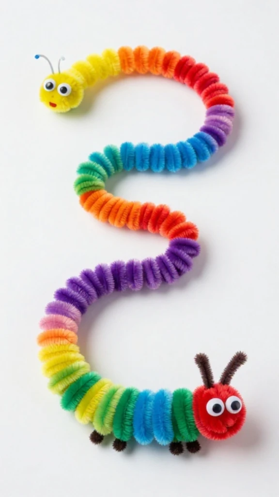 Fuzzy Pipe Cleaner Caterpillars
