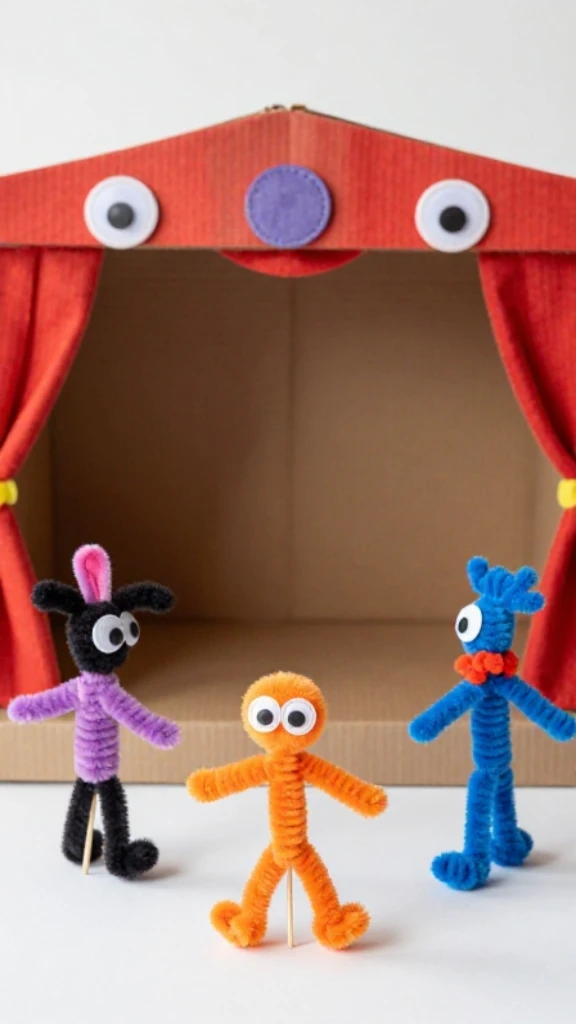 Interactive Pipe Cleaner Puppets