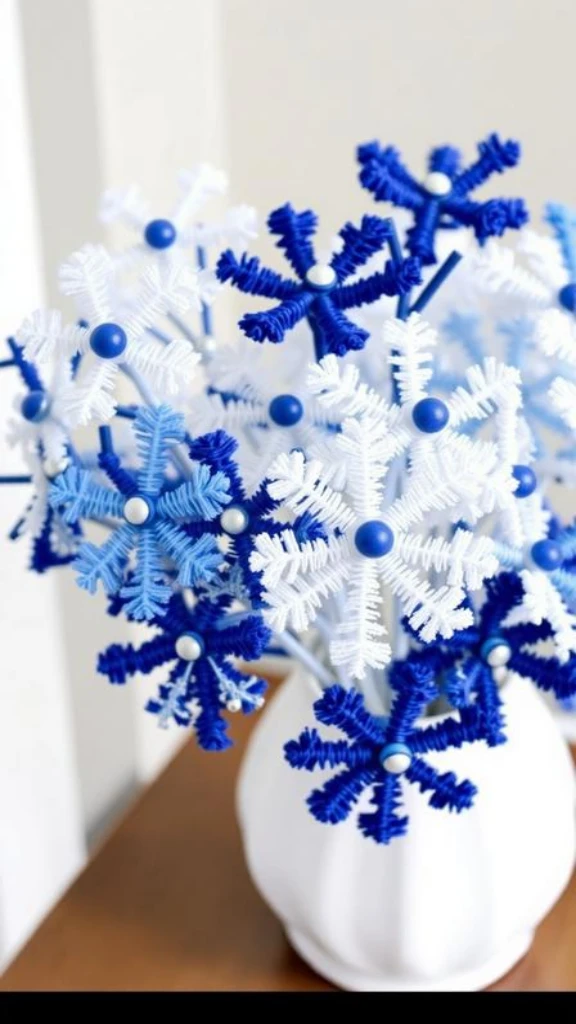 Mixed Blue and White Winter Wonderland Style
