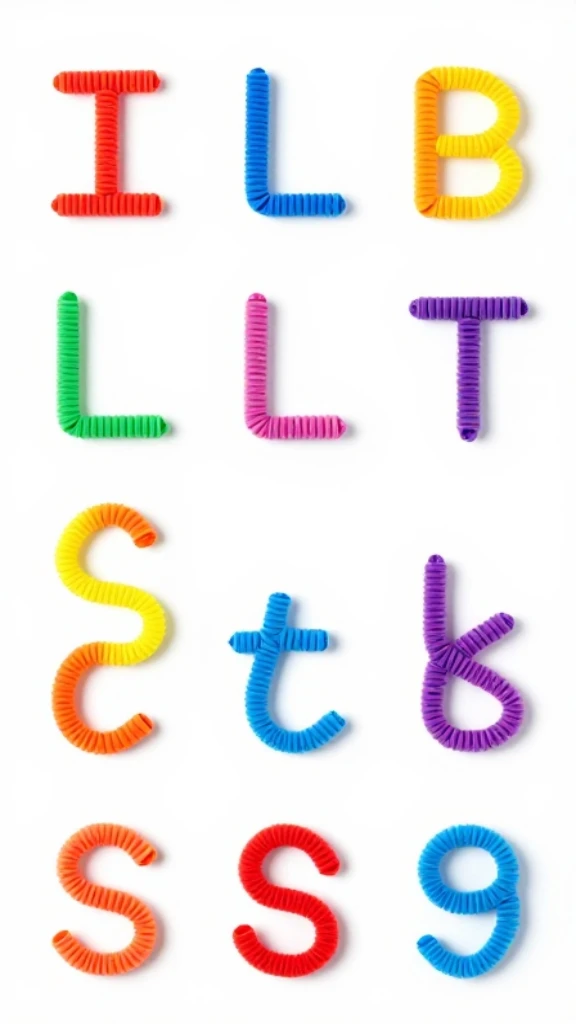 Playful Pipe Cleaner Letters