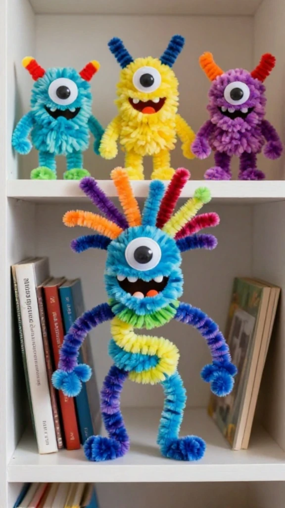 Silly Pipe Cleaner Monsters