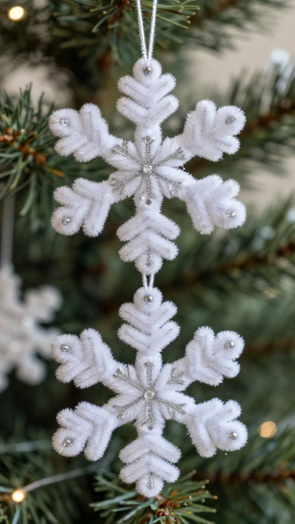 Sparkly Snowflake Ornaments