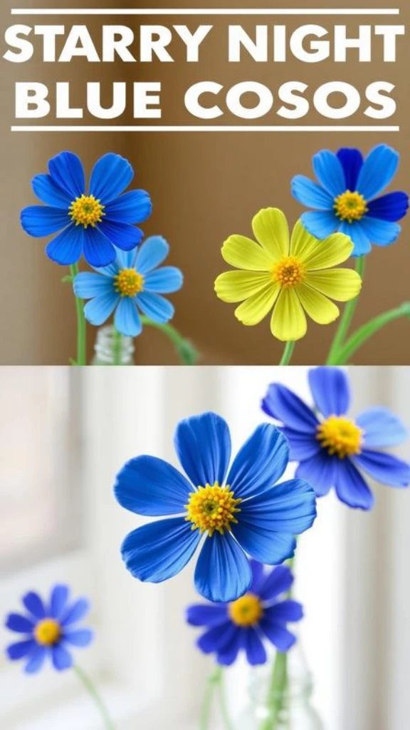 Starry Night Blue Cosmos Design