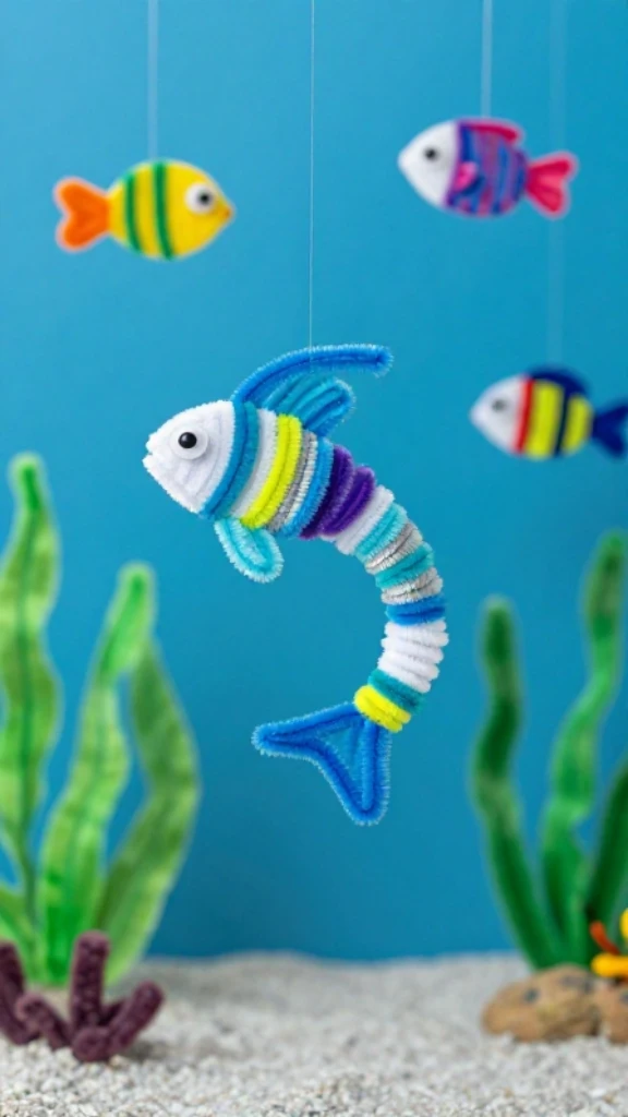 Wiggly Pipe Cleaner Fish