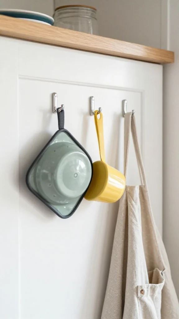 Install Hooks Inside Cabinet Doors