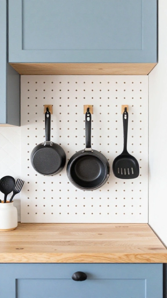 Try a Pegboard Backsplash
