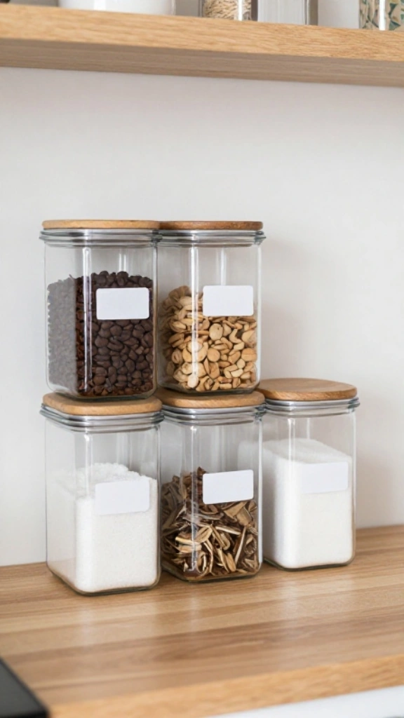 Use Clear Containers for Pantry Items
