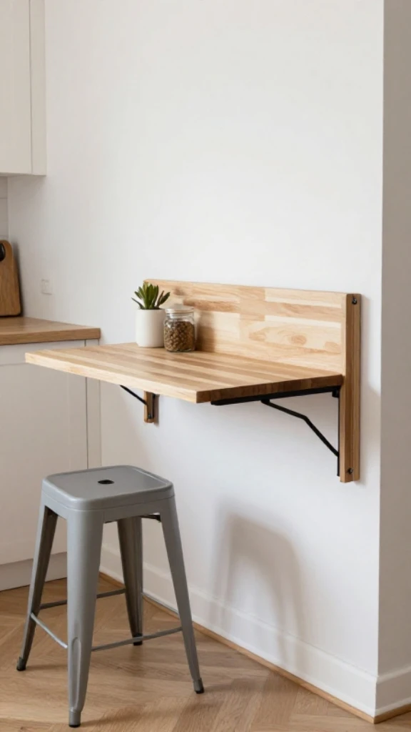 Add a Fold-Down Wall Table
