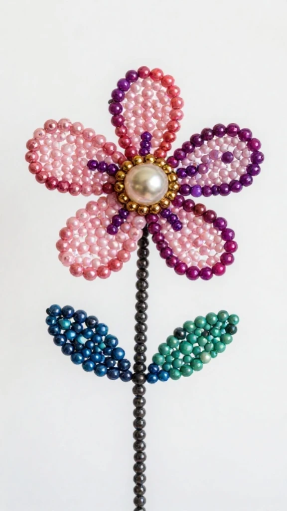 Beaded Flower on a Stem