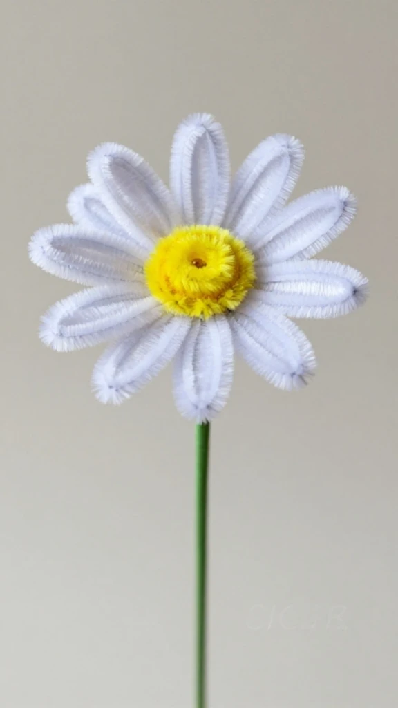 Classic Daisy Pipe Cleaner Flower