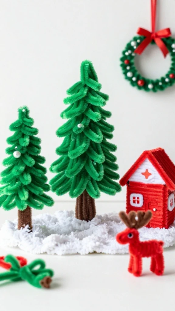 DIY Pipe Cleaner Christmas Crafts