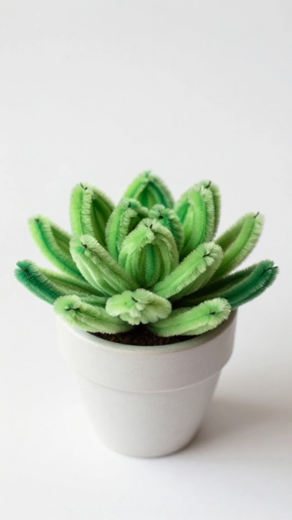 Pipe Cleaner Succulent Flower