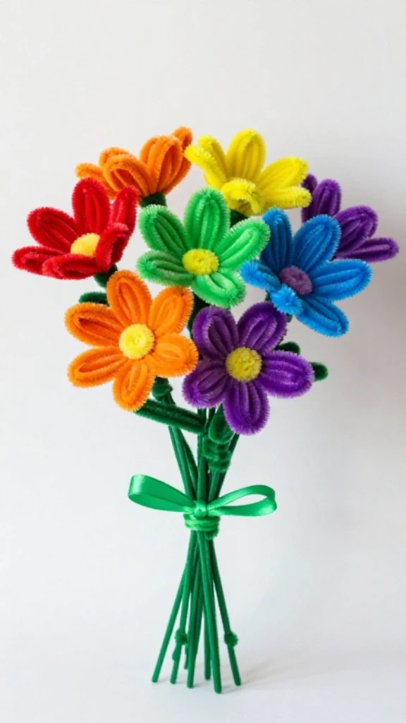 Rainbow Flower Bouquet