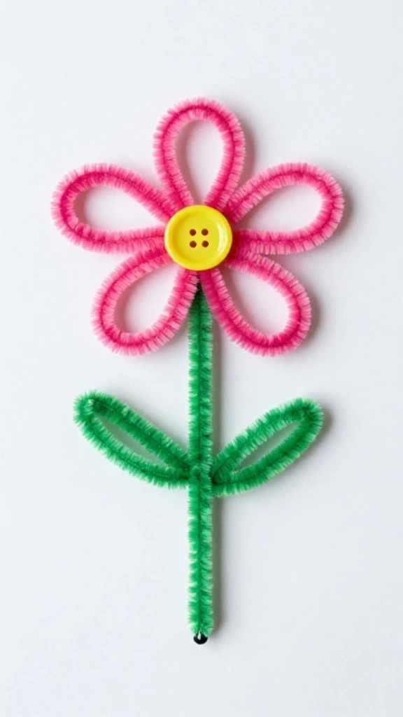 Simple 5-Petal Flower for Kids