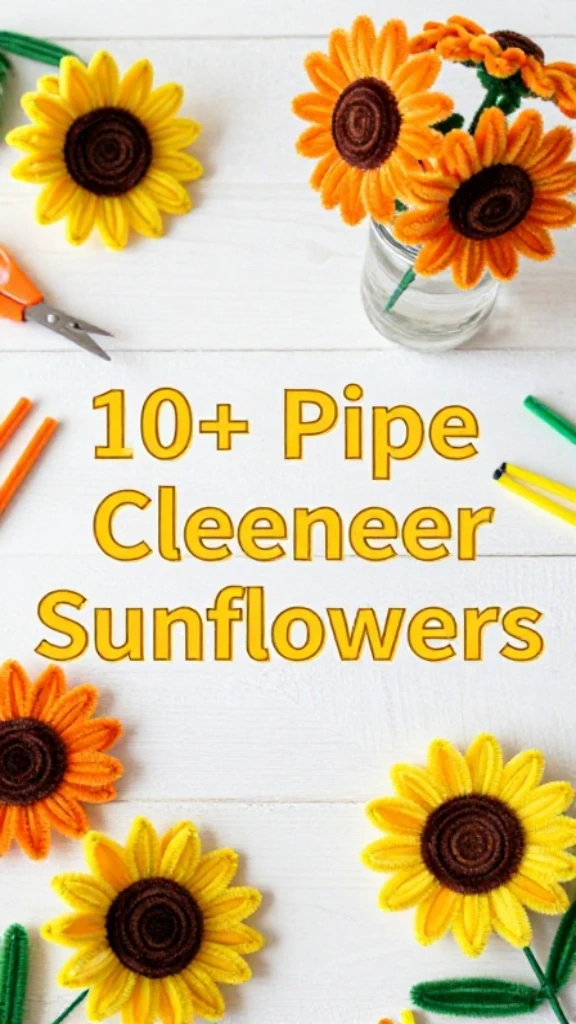 Pipe Cleaner Sunflowers