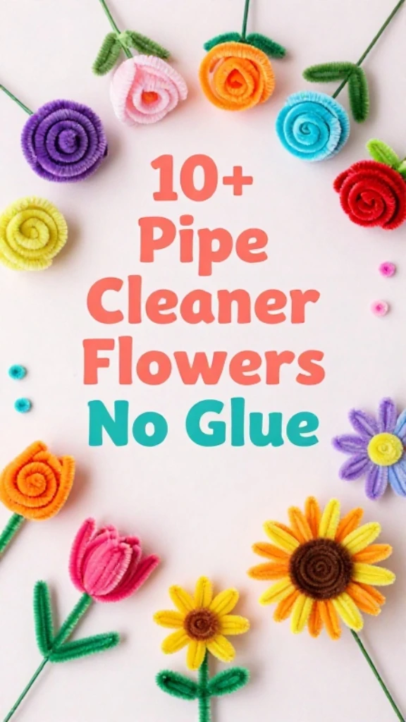 Pipe Cleaner Flowers No Glue