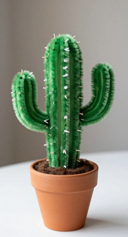 Cactus Pot With Prickly Texture