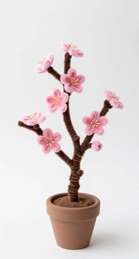 Cherry Blossom Branch Pot