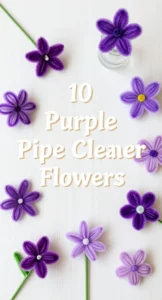 Purple Pipe Cleaner Flowers