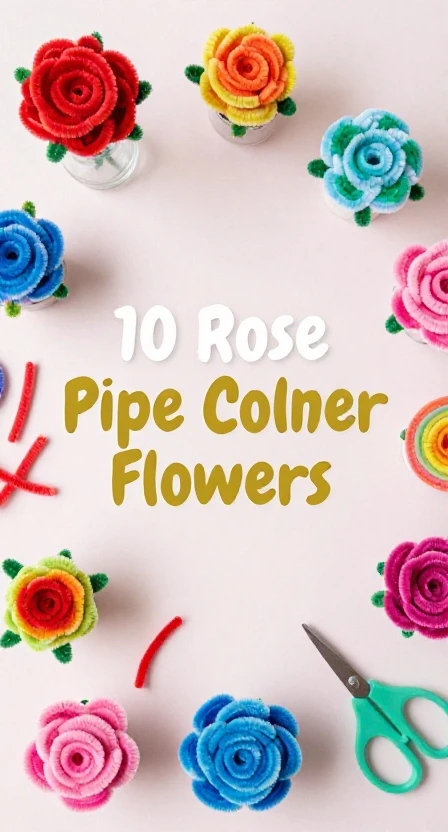 Rose Pipe Cleaner Flowers